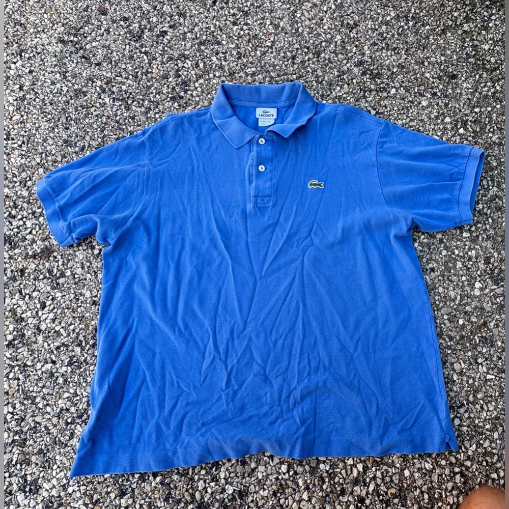 Lacoste | Men's | Classic Fit | Petit Piqué |Badge | Polo | Blue | Size 6